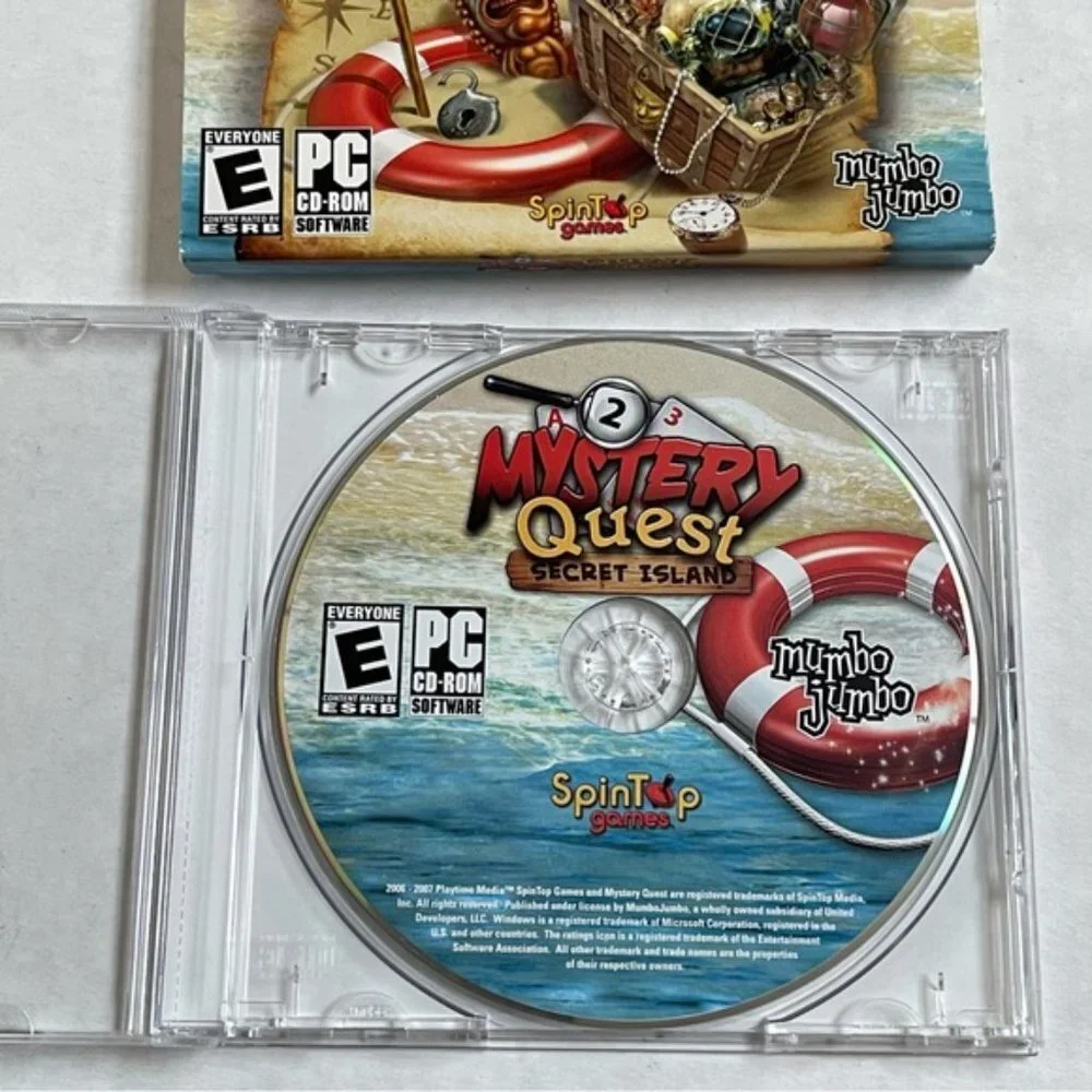 Mystery Quest Secret Island Mumbo Jumbo PC CD ROM E ESRB PC‎ Games SpinTop Games